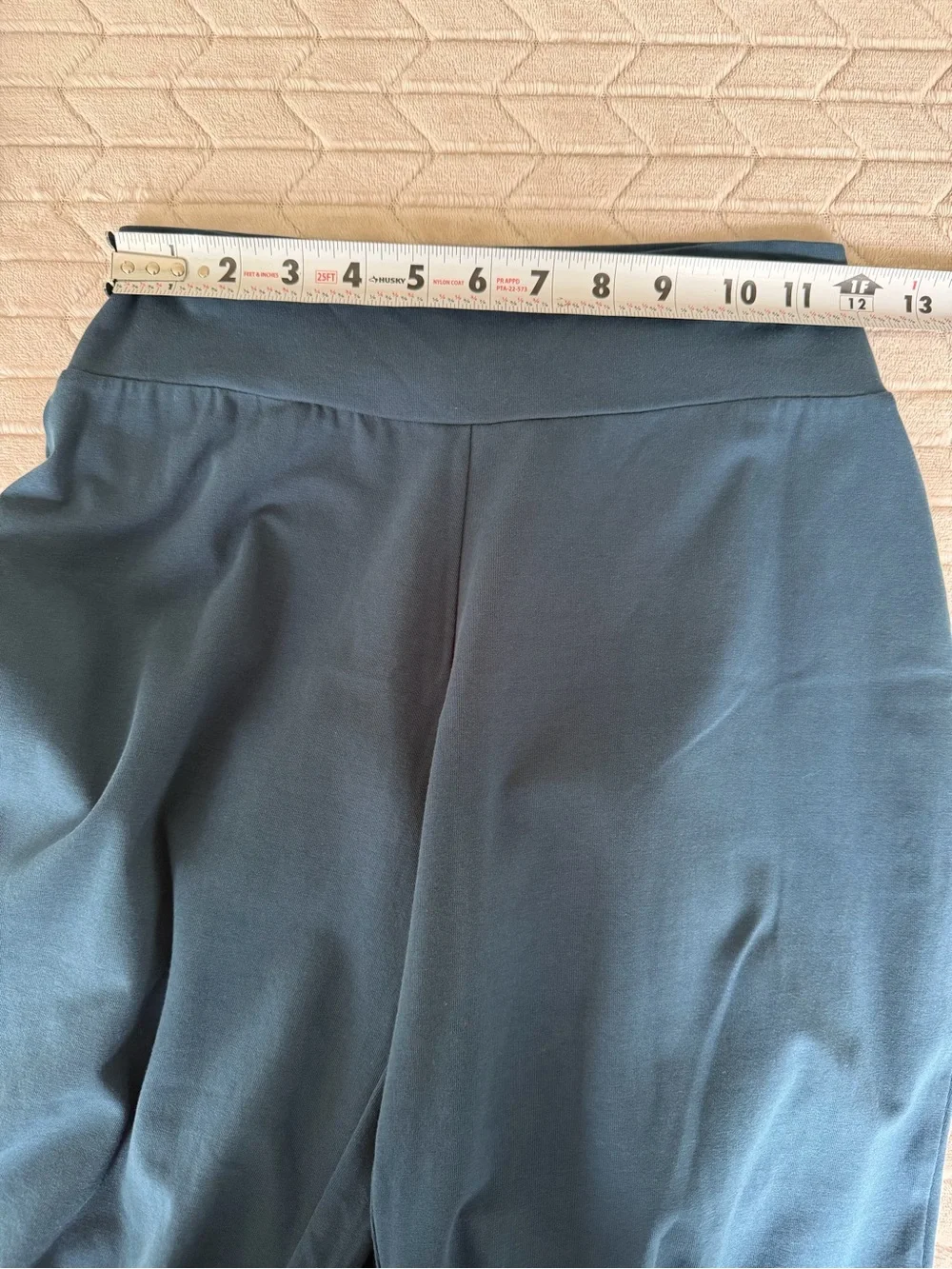 Size Small Matilda Jane Teal Blue and Olive Brown Ruffle Hem Pants
